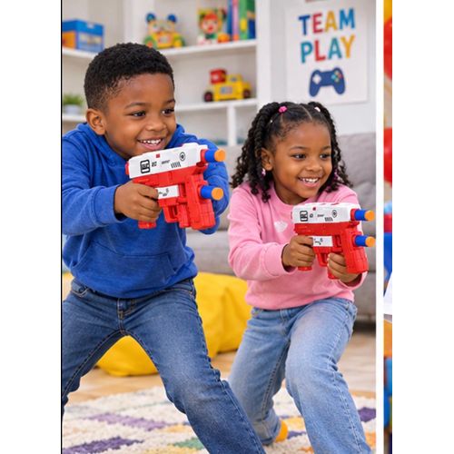 Children's multi-functional child-mother soft bullet model toy boy points