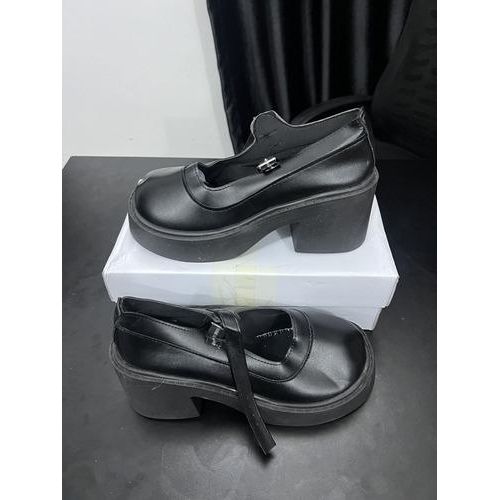 Classic Buckle Strap Heel Shoes for Women