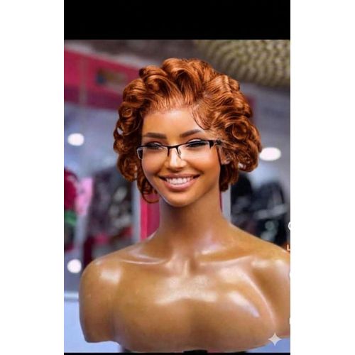 Tiwa pixie cuts wig with frontal -ginger
