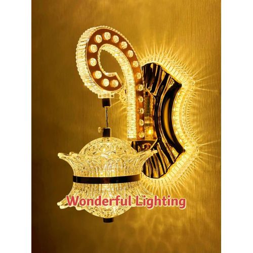 Fancy lamp holder crystal design LED interior wall bracket light.