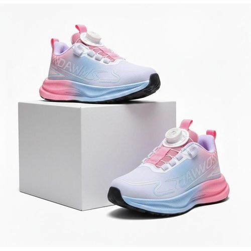 New Girl's Children Rotating Button Sneakers - Multicolour (Small Fitting)