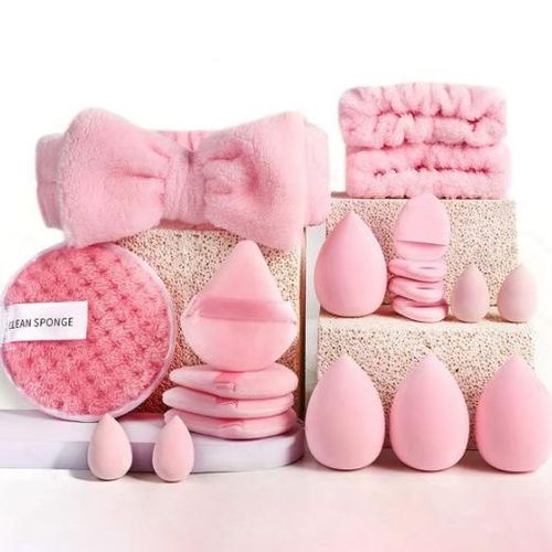 20pcs Beauty Egg Sponges Triangle Powder Finger Puff Set