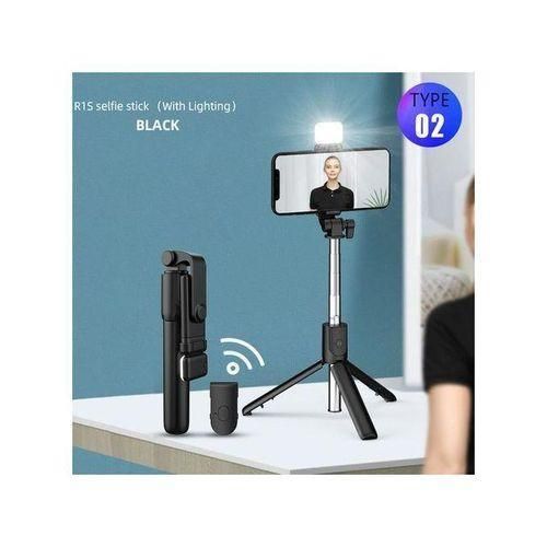WIRELESS BLUETOOTH INTEGRATED LIVE BROADCAST SELFIE STICK & FILL LIGHT RIS TRIPOD