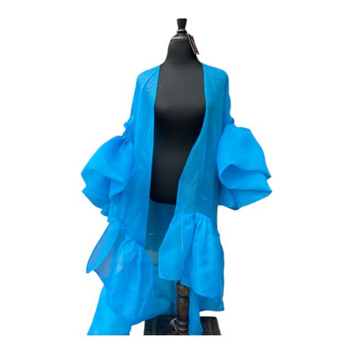 NORA CELEBRITY CHIC JACKET TURQUOISE BLUE. 10