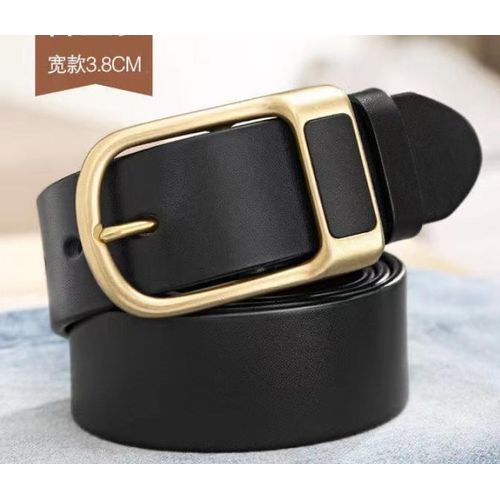 Men Casual, Formal Leather Black Buckle Belt -