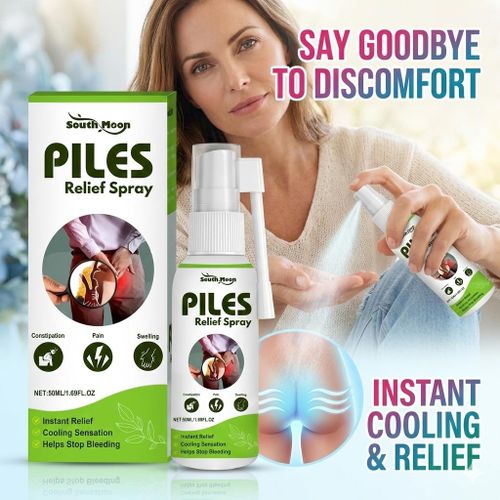 PILE RELIEF SPRAY - Clinically Proven Herbal Hemorrhoids Pains Relief Cream for Pile Pains and Stools Bleedings Anus Pains,Swelling,Anal Fissures, Triple Action with Anaestheticss to Numb the Pains & Itch