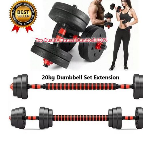 20KG Dumbell Adjustable Dumbbells Set Weights With Barbell Extension