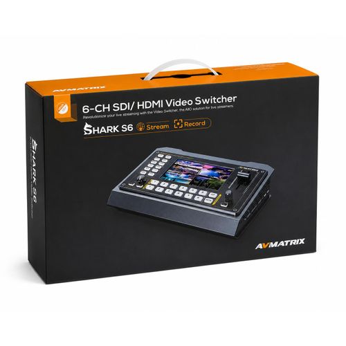 High quality AVMATRIX Shark S6 6-Channel SDI/HDMI Video Switcher For Live Streaming, Recording & Video Production