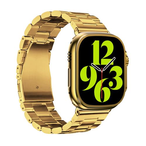 AMOLED Smart Watch 2.05 HD Screen Fitness Tracker Golden Ultra Max Smartwatch for Men Women