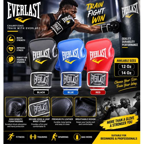EVERLASTT Adult Boxing Glove (Quality Premium PU Leather) - 12 Oz / 14 Oz