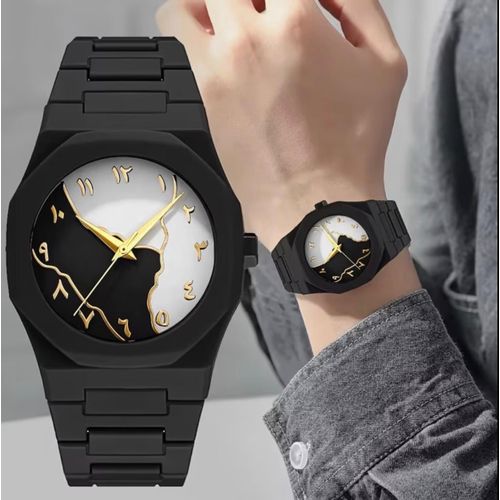 BLACK LUXURY UNISEX QUARTZ BLACK WRISTWATCH