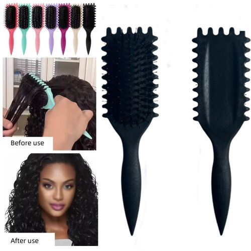 MATIHO Anti-static cleaning detangling styling air cushion comb - Black