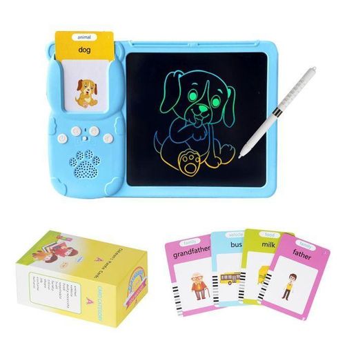Talking Flash Cards with LCD writing Tablet for Kids - rechargeable
