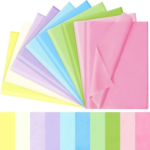 Tissue Paper, 100 Sheets Pastel Tissue Paper for Gift Bag and Wrapping