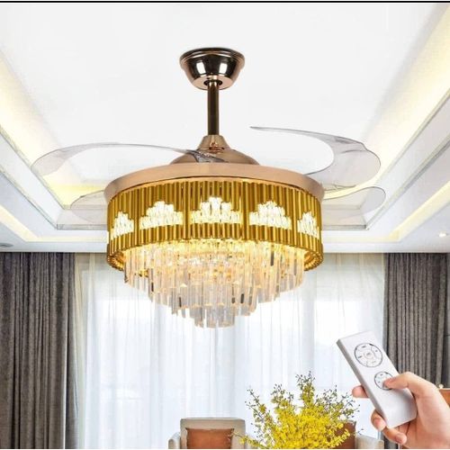 NEW MODERN LED DROPPING CHANDLER LIGHT WITH FAN