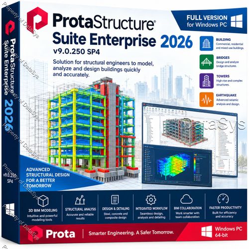- ProtaStructure Suite Enterprise 2026 v9.0.250 SP4 Full Version - Solution for Structural Engineers to Model, Analyze and Design Buildings Quickly