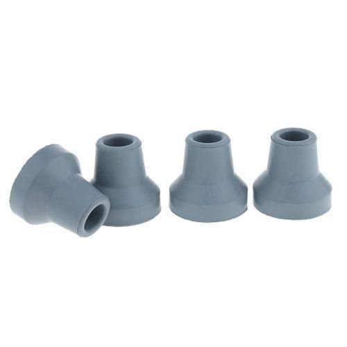 4 Piece End Walking Stick Tip Protector Gray For 4 legs canes