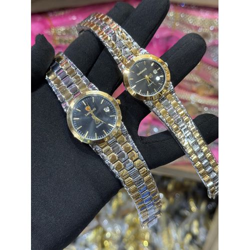 Highly Original & Superior Quality Silver & Gold Couples Wristwatch For He & She