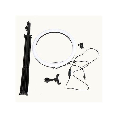 10-Inch USB LED Ring Light with 2.1m Adjustable Tripod Stand & Phone Holder for Photography, Video Recording, Live Streaming & Makeup