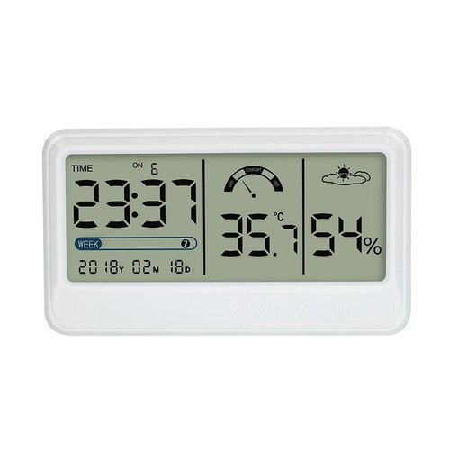 Comfort Temperature and Humidity Clock Digital Hygrometer Indoor Thermometer Humidity Monitor Calendar Smart Home with LCD Screen