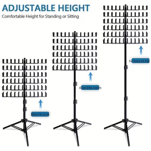 Braiding Hair Extension Stand with Vertical Extension Rack, 144 Hooks for Organized Display, 6 Metal Hair Clip Sectioning Rings, Vintage Hairstyling Tool, Suitable for Women, Halloween Cosplay, Salon Use, Gift for Women, Wig Additions