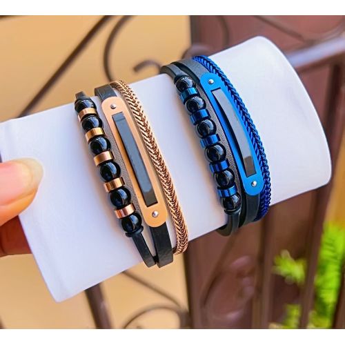 2in1 Very Quality & Fancy Men's Bracelet For All Attires