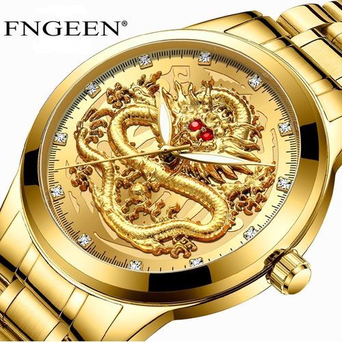 Men's Wrist Watch Quartz Dragon Luminous Luxury Business Men Fashion Wristwatch