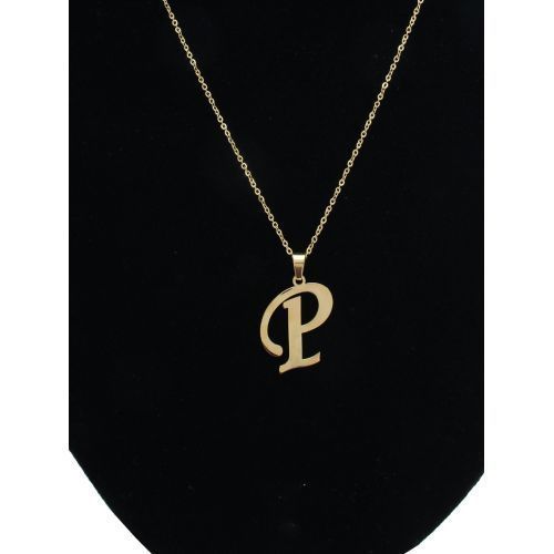 Letter P Pendant, Earrings And Necklace