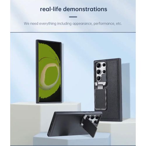 Galaxy S25 Ultra Leather Case Compatible With Camera Cover