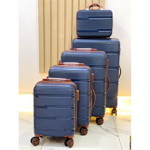 Blue Travel Luggage Box with Kit Bag - 5set