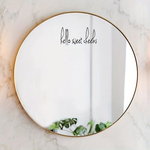2pcs /Set Mirror Decorative Stickers Hello Sweet Cheeks