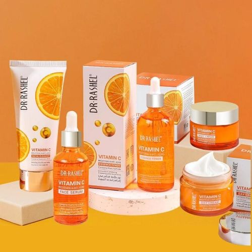 Vitamin c facial cleanser +essence toner + day & night cream