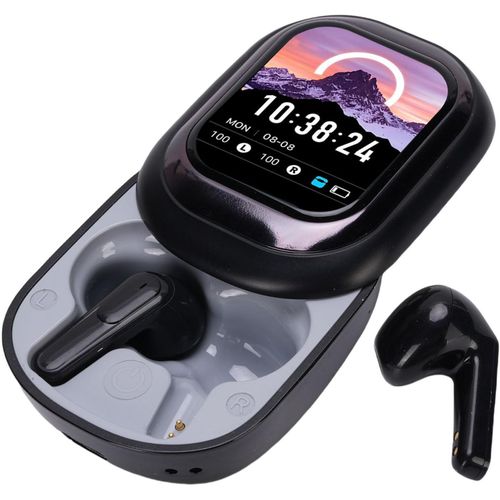 Oraimo SE-ONE Smart Earbuds with Slide Display Screen Operating Charging Case Design Noise Reduction In-ear Headphones Bluetooth Earbud Premium Headset EàrBuds Wireless Headphone Headset Earphone Aírpods Ideal for Music, Sports, gaming and Running