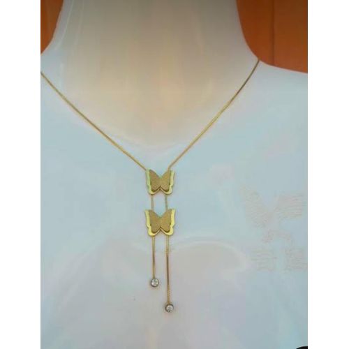 Dual butterfly charms Necklaces