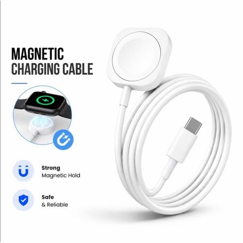 Smart Watch & iWatch Magnetic Charger – USB-Charging Cable (White)