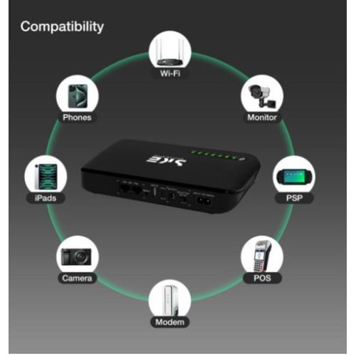 SKE POE-830P Mini DC UPS POE Router Power Bank 10000mAh For WIFI Router & CCTV