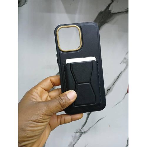Quality Leather Texture Magsafe Support with wallet card holder and kickstand For iPhone 13 Pro