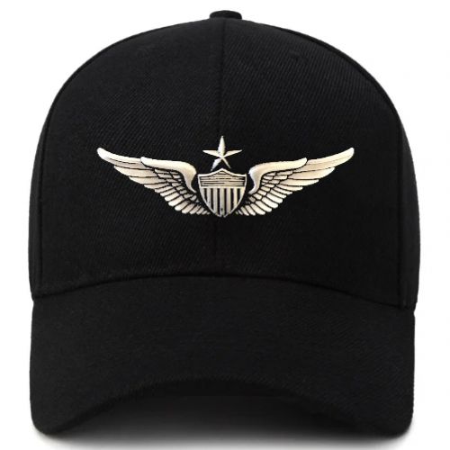 Fly Wing Star Designer BaseballFace Cap - Black