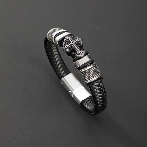 Braided Multi-Layer Adjustable Wristband, Fashion Religious Jewelry Gift for Daily Wear
