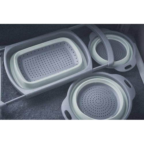 3IN1 Silicone Collapsible Kitchen Food Sieve