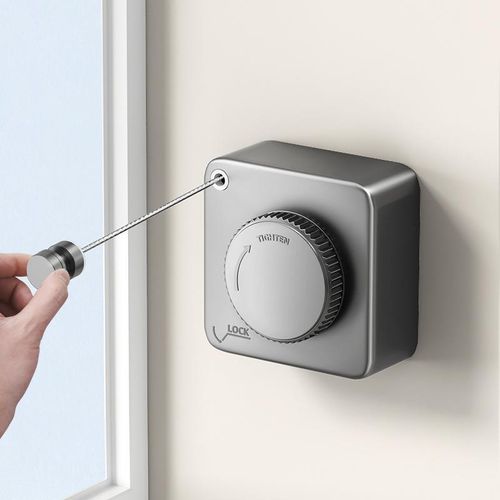 Wall Mounted Retractable Laundry Line - No Punch, Heavy Duty Stainless Steel Drying Line for Bathroom, Balcony & Hotel Nigeria