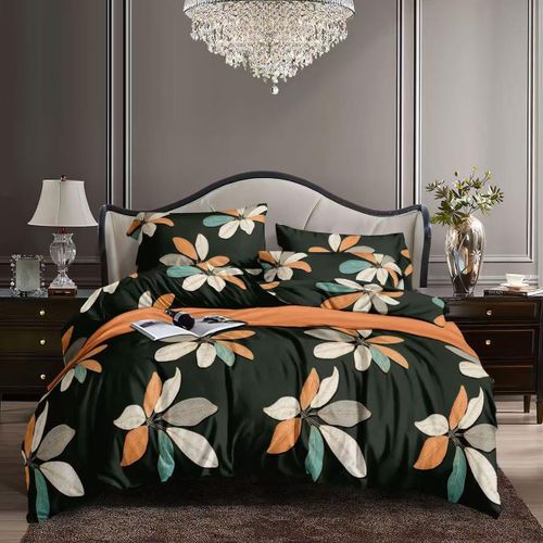 LUXURY COTTON FLORAL BEDSHEET SET with Four pillowcases (Bedding Set)