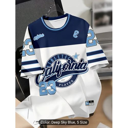 Vintage Sport T-Shirt - Retro 1987 Sport Division Logo & C Emblem, Round Neck Casual Athletic Wear Suitable for Sports & Casual Outfits