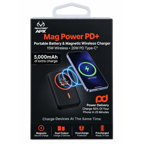 Mag Power PD+ Portable Battery And Magnetic Wireless Charger 5,000mah