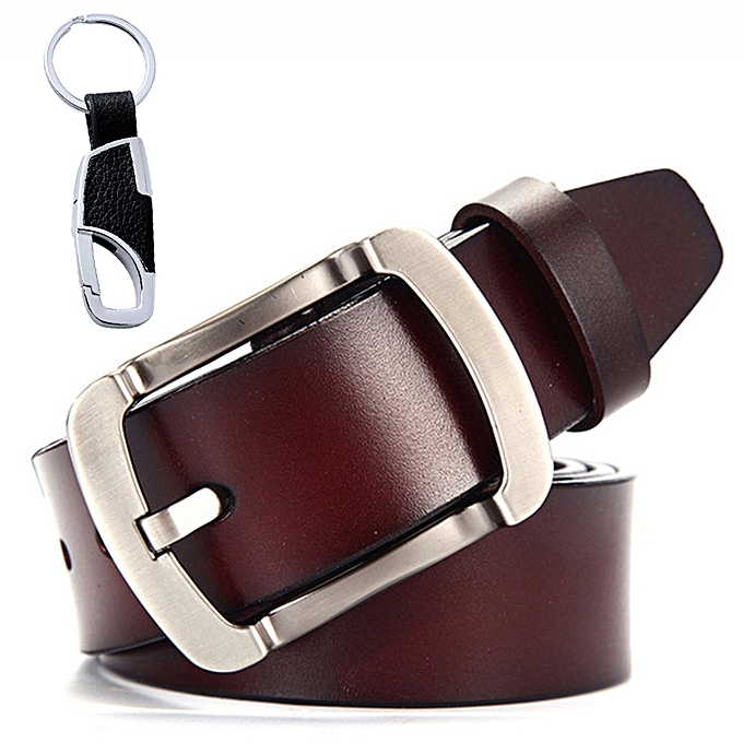 Fashion Mens Belt Genuine Leather Luxury Strap Male Belts For Men-Brown | 0