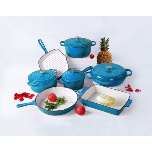 Original Heavy Duty Enamel Cast Iron 11 pcs Cookware Set