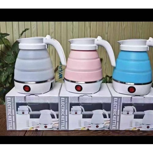 1 Pc Foldable Electric Kettle, Upgraded Food Grade Silicone,400W 600ML Flash Heat Small Portable Travel Electric Kettle