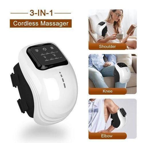 Digital Wireless Knee Massager - Adjustable Heat & Vibration- Best relief for arthritis and knee pain