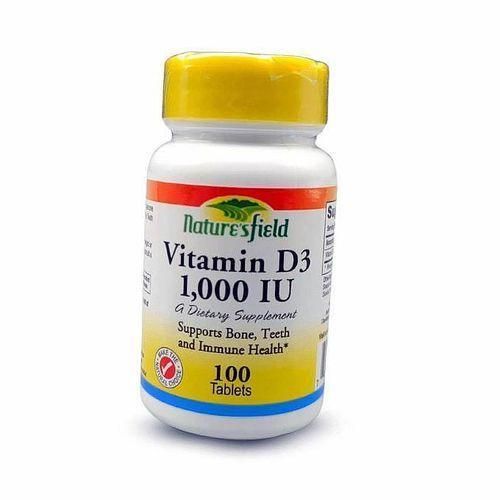 Vitamin D3 1,000 IU – Supports Bone, Teeth and Immune Health – 100 Tablets