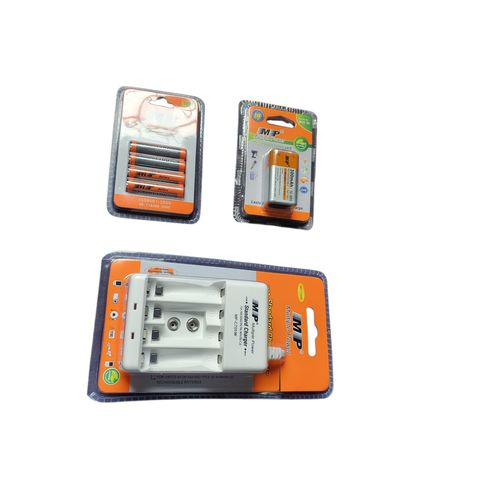 RECHARGEABLE AAA 9V Battery With CHARGER